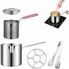 Generico Friggitrice Da Cucina Set Da Cucina In Acciaio Inossidabile Da 5 Pezzi | Friggitrice Mini,Include Pentola In Acciaio Inox,Cestello Scolatore Rimovibile E Pinze,Per Patatine Fritte,Pollo Bacon