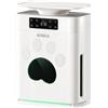 KNKA APH2500P PetAir Purificatore d'Aria per Peli di Animali, fino a 52 m² | CADR 250 m³/h Prefiltro Rimovibile, Filtrazione 99,97% a 0,3 µm, Modalità Animali e Notte Silenziosa, Bianco perla