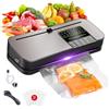 L.StarryIsland Macchina Sottovuoto Alimenti 7-In-1, Potenza Di Aspirazione 80 Kpa | Sottovuoto Alimenti Con 50 Sacchetti, Sigillatura Automatica,Conto Alla Rovescia Digitale E Nuovo Pannello A Tasti Piano