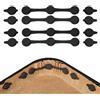 Lexuluxion Calamite per Friggitrice ad Aria 11cm - 4 Pezzi Negro | Magneti per Friggitrice ad Aria Fissaggio Rotante 360° per Carta Forno Accessori Compatibili con Ninja, Philips, Cosori