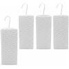 HOMEA Set 4 Umidificatori Termosifoni in Ceramica 8x4x20cm con Gancio Universale - Evaporatori Ambiente per Caloriferi, Vaschetta Termosifone per Oli Essenziali, Design Ondulato Lucido