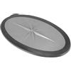 Eurowagens Copripozzetto Kayak 45x26cm Grigio ABS Impermeabile Rimovibile