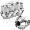 GGTTNRT 4 dadi per ruota M12 x 1,5 con fascetta conica a 60°, SW19 esagonale chiusa, dadi di fissaggio robusti per auto, set di bulloni per ruote per modelli Ford come Fiesta, Focus, Fusion