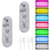 URAQT LED Luci per Auto Interni, 2 Pezzi 7 Colori Luci Led Interne per RGB Auto con 2 Modalità e 8 LEDs, USB Ricaricabile, Luce di Atmosfera con Interruttore Tattile, per Autos, Casa, Ufficio