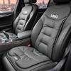 Novalith Personalizzato Cuscino Sedile Auto con Logo/Nome/Testo, Coprisedili Auto Universale con Cuscino Lombare, Pelle Napa e Velluto, Morbido e Traspirante Antiscivolo, Cuscino per Auto (nero)