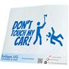 INDIGOS UG Adesivo per auto - JDM - Die Cut - Dont Touch My Car - 300 x 157 mm blu - lunotto posteriore - Adesivo per lunotto posteriore - Adesivo tuning barca, auto, laptop camion
