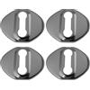 ECSiNG 4 Pezzi Coprifibbia Per Serratura Portiera Auto In Acciaio Inossidabile 68 * 53,5 Mm Compatibile Con Mazda CX-60 CX-80 CX-30 Nero