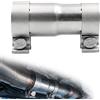 yijinyxm Fascia di Scarico Riduttore Fascetta di Scarico, Morsetto per Tubi di Riduzione Acciaio Inossidabile Connettore per Tubi con Doppia Fascetta, Terminale di Scarico per Auto, 45mm a 51mm