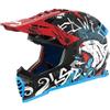 LS2 Fast II Mini Starmaw MX437 - Casco MX leggero in nero/rosso, per avventure fuoristrada, protezione robusta e ventilazione, doppio anello, in policarbonato, adatto per
