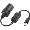 XMSJSIY USB ad accendisigari adattatore, tipo C maschio 5V a 12V accendisigari presa femmina convertitore cavo adattatore per accendisigari registratore di guida veicolo Boost cavo di alimentazione