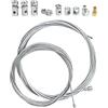 YFYWINSH Kit di riparazione cavi Bowden (2 pezzi): Due cavi da 2 metri per cambio, acceleratore e frizione, con 9 guaine per cavi.