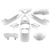 Generico Kit Carene Colore Bianco Lucido 10 Pezzi Compatibile Per Honda SH IE 125-150cc Anni 2005-2008