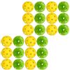 Abaodam 24 Pezzi Palline da Golf Forate in Plastica PE | Pratica in Spazi Ridotti, Distanza Limitata, Set Economico, Colori Giallo e Verde, per Reti