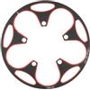 Honseadek Bike Chain Drop Protector 110BCD Alluminio Rosso | Alluminio CNC di alta qualità, adatto per 48-52T, previene la caduta della catena, finitura nera, 110 mm per standard Bcd