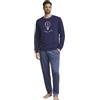 KYROS 3108 Pigiama Uomo Lungo Invernale 100% Cotone Interlock | Morbido e Avvolgente con Polsini ed Elastico in Vita| Taglie M-XXL | Limited Edition