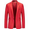 Generic Giacca leggera da uomo Blazer con un bottone Cappotti sportivi estivi Casual Slim Fit Confortevole Giacca da sposa Giacche da smoking dentellate casual per appuntamenti