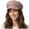 howkuhat Cappello da donna a tesa larga di alta qualità per newsboy cappello alla moda vintage ottagonale piatto berretto per inverno autunno