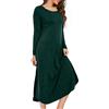 Xuepelit Camicia da Notte Donna Sexy Lunga Sexy Nightwear Manica Lunga Cotone Oversize Sleeping Shirt Underdress Grande Taglia per Le Donne Pigiama Vestito