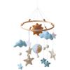 Yuqsmzs Giostrina Neonato Per Culla E Lettino, Babys Mobile In Legno | Decorazioni In Feltro Fatte A Mano, Babys Campanelli Eolici, Regali Giocattoli Per Bambine Bambini