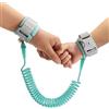 Sumneo Guinzaglio di sicurezza per bambini con cinturino da polso, cinghia regolabile anti-ost, per neonati e bambini, imbracatura da corsa per gemelli, infrangibile e confortevole, blu (verde)