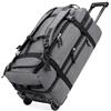 Boniffyy 80L Zaino con Ruote Trolley Valigia Bagaglio a mano Borsone con Ruote da Viaggio Grande Impermeabile Borsa Sportiva Borsoni Palestra Borsoni da Viaggio Wheeled Travel Bag Suitcase (Grigio Chiaro)