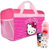 Hello Kitty Set di borsone per bambini, set da 4 pezzi con valigia, borraccia, bottiglia d'acqua, adesivi e altro ancora, set di borse da viaggio Hello Kitty