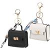PATIKIL Mini Portachiavi A Forma Di Zainetto, 2 Pezzi Grazioso Portamonete In Pelle Per Uomini E Donne Per Monete Trucco Auricolari Cavi, Nero/Bianco