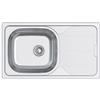 Apelson Lavello sopra piano cucina ACE 34R 76x43,5cm Profondità 15 cm Spessore 0,5 mm Accessori inclusi Colore Grigio Acciaio Inox