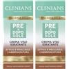 CLINIANS | Crema Idratante Pre&Dopo sole Viso, con Attivatore di Melatonina, 50mL (Confezione da 2)