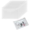 Tuwonwa 10 cartelle portadocumenti, formato A5, trasparenti, 24 x 17 cm, portadocumenti A5, buste trasparenti A5, con bottone a pressione, in plastica per ufficio, scuola, università, ricevute e viaggi