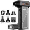 FORETOO Soffiatore elettrico per polvere, 150.000 giri/min, super potente, senza caricatore, motore brushless durevole con luce LED SOS, aspirapolvere regolabile per computer, animali domestici, esterni, casa