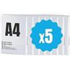 Mediawave Store 42757 Set 5 Risme di carta formato A4 500 fogli da 80 g Eins Universal Copy. MEDIA WAVE store