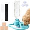 Generico Dispenser Acqua Gatti Fontana Automatica Antiribaltamento Con Ventose | Dispenser automatico d'acqua per gatti con bottiglia da 630ml Per Conigli, Cuccioli, e Cani di Piccola Taglia, Uso Interno,