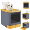 Generic Cassettiera per lettiera chiusa per gatti, casa del gabinetto, vassoio rimovibile, pala, per gatti di grandi dimensioni, capacità 15 kg, adatta per gatti di piccole e medie dimensioni, facile da