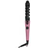 MONTY SOUL Arricciacapelli in Ceramica a Spirale 32 mm - Ferro Arricciante Elettrico - Display LED, Riscaldamento Rapido PTC, Temperatura 140-230°C, Modello Spiral Curler (Rosa)