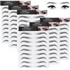 Sibba 6 Fogli Sopracciglia Tatuaggio Sopracciglia Adesivo Occhi Temporanei Sopracciglia Pratica Tinta Trasferimento Colore Set Peel Off Ombretto Colorante Kit Impermeabile per Principianti Donne(Nero)