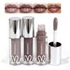 DENESTUP Set Da 3 Lucidalabbra Color Nude Da Donna, Rossetto Liquido Nude Color | Set Di Rossetti Liquidi Dai Toni Freddi Rosa Chiaro E Grigio Chiaro, Lucidalabbra Brillante, Idratante E Rimpolpante