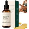 QINGLANJI olio da massaggio complesso multi-peptide, olio rassodante per la cura del corpo idratante, non grasso leggero ad assorbimento rapido, pelle più liscia e morbida per tutti i tipi di pelle (1pcs)
