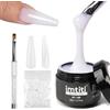 Imtiti Gel ricostruttore per unghie in gel, 3 in 1, per estensione, forte, richiede lampada UV LED per la guarigione, unghie per casa, salone professionale fai da te (bianco latte, 35 g)