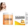 Eazerom Scrub Corpo alla Curcuma e Vitamina C, | Scrub Viso Esfoliante alla Curcuma,Scrub alla Vitamina C per Rimuovere le Cellule Morte,Cura del Corpo per una Pulizia