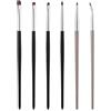 Tweruna Set di 4 pennelli per il trucco degli occhi, mini pennelli sfocatura per eyeliner, piccolo pennello per ombretto per trucco, cipria, gel, correttore liquido crema, evidenziatore, rivestimento eyeliner