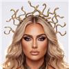Reaky Cerchietto per capelli a serpente Medusa, accessorio per capelli da | Cerchietti dorati a serpente per costumi di Halloween