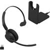 Jabra Evolve3 45 Single-Ear Wireless Bluetooth Headset with Mic, USB-C, UC