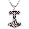 REDSUN Collana con ciondolo a forma di martello di Thor, a forma di freccia vichinga, in argento Sterling 925, con ciondolo a forma di croce vichinga, amuleto celtico, gioiello per uomo, figlio