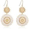Elegance 11 designs Orecchini pendenti colorati da donna, estivi, con perle, cristalli, perle di vetro, bohémien, spiaggia, vacanze, orecchini da donna, in ottone, senza gemma
