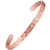 BioMag Pure Copper Bracelet and Ring Set - Copper Bracelet for Men & Women - 100% Solid, Raw & Uncoated Handmade Hammered Tibetan Cuff Bangle