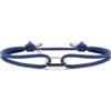 Nato Cuff - Bracciale Paracord 2mm - Gancio Loop Argento 925 - Fatto a mano in Francia - Gioiello Uomo o Donna regolabile