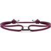 Nato Cuff - Bracciale Paracord 2mm - Gancio Loop Argento 925 - Fatto a mano in Francia - Gioiello Uomo o Donna regolabile