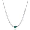 S'Agapõ Collana Donna in Acciaio e Cubic Zirconia con Simbolo Cuore | Collezione Dazzly - SDZ150