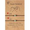 Hewill Pinky Promise Bracciale per donne e uomini, con perline portafortuna e cuore, braccialetti per coppie, adolescenti, ragazze, amicizia, migliore amica, gioielli che si illuminano al buio